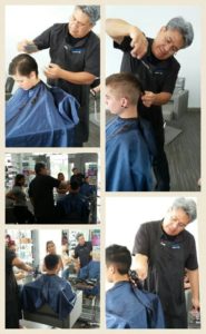 Tony teaching a Men's cut class! 
